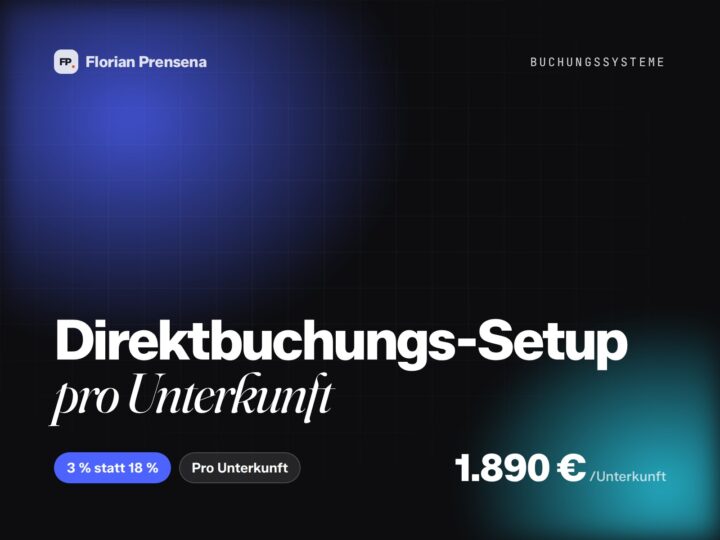 Direktbuchungs-Setup – pro Unterkunft