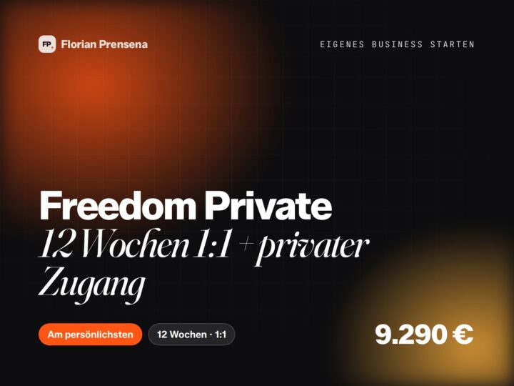 Freedom Private – 12 Wochen 1:1 + privater Zugang