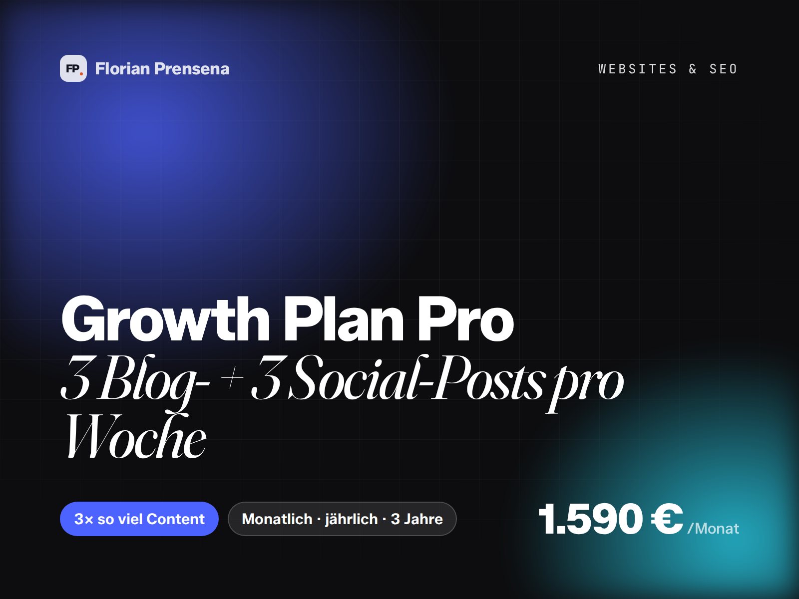 Growth Plan Pro – 3 Blog- + 3 Social-Posts pro Woche