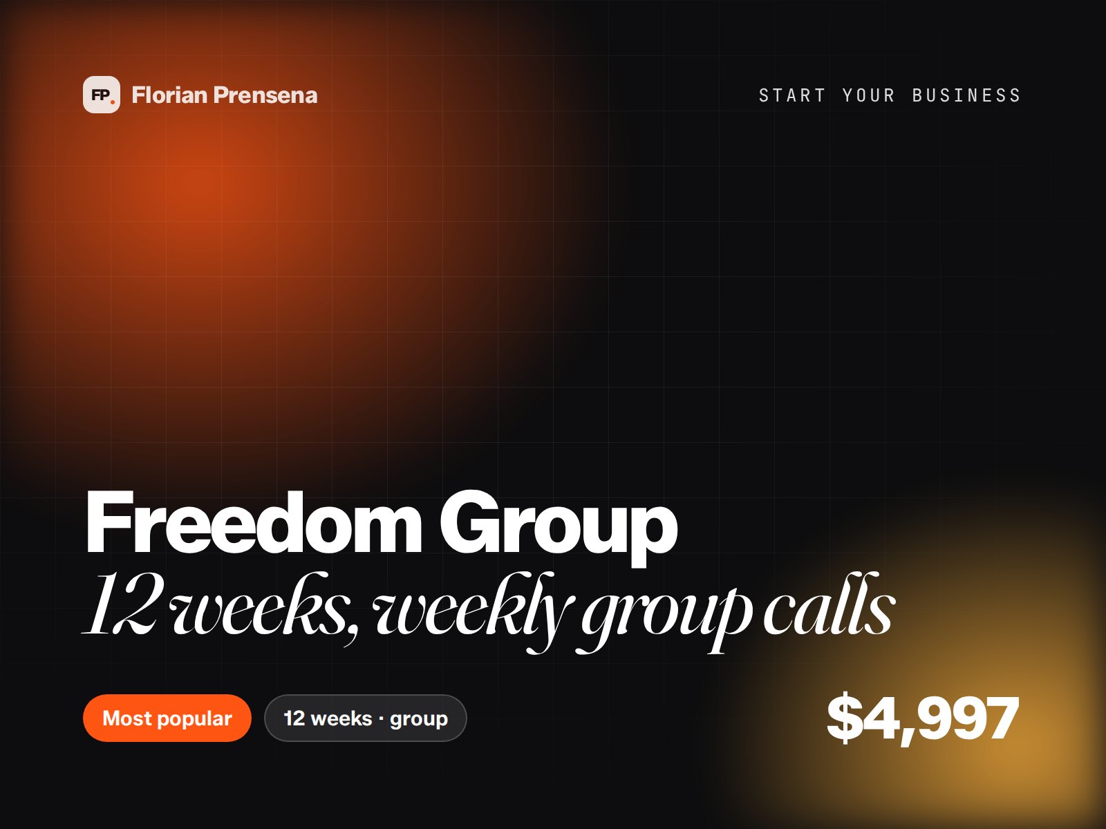 Freedom Group — 12 weeks, weekly group calls