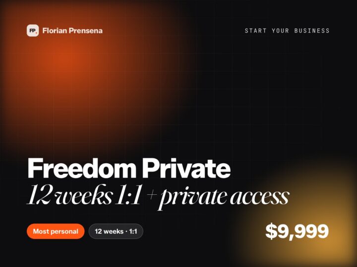 Freedom Private — 12 weeks 1:1 + private access