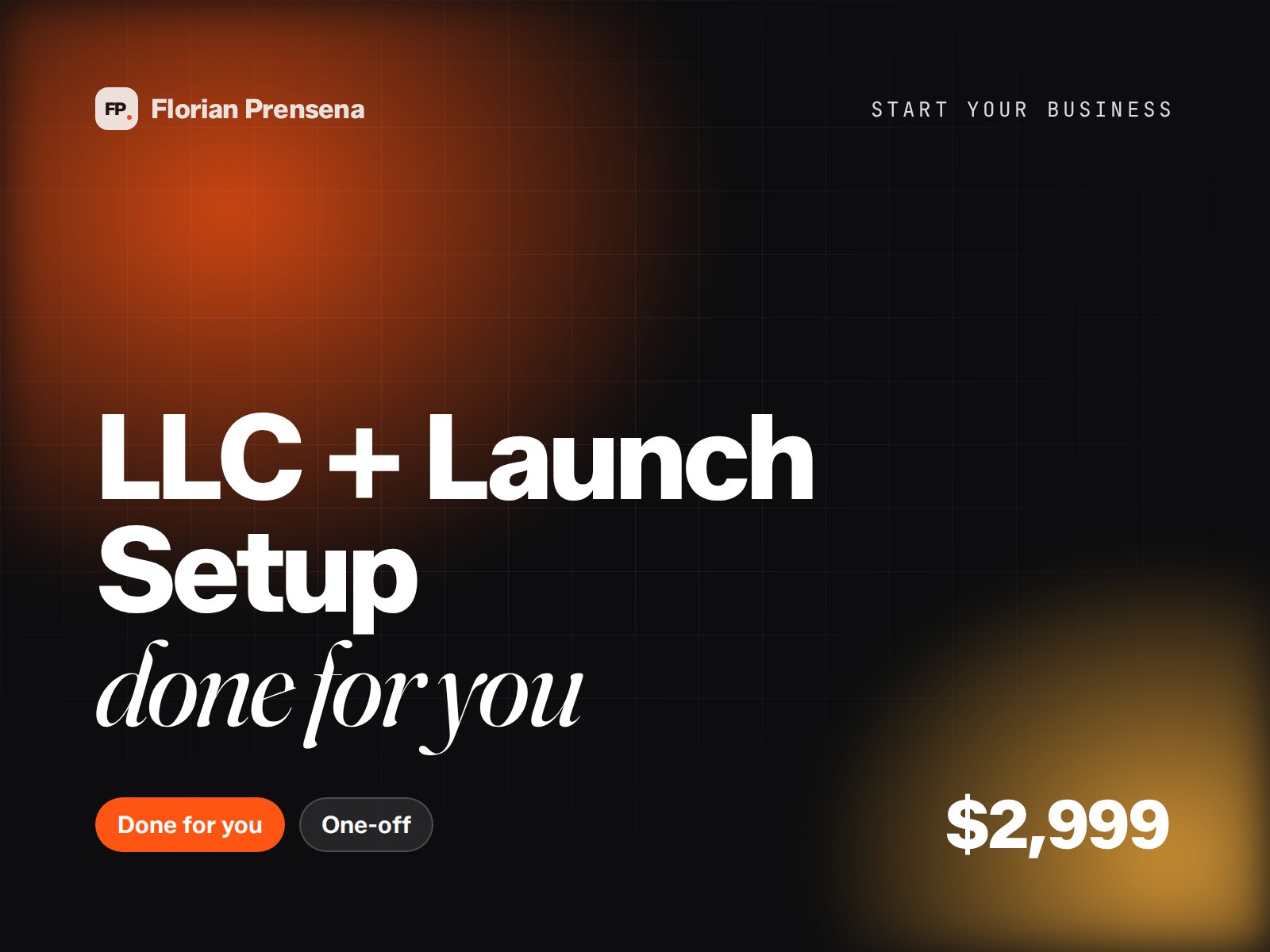 LLC + Launch Setup — done for you