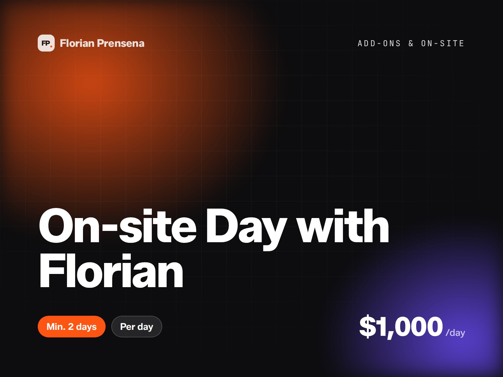 On-site Day with Florian