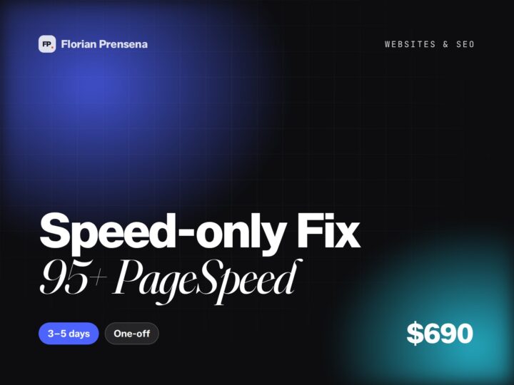 Speed-only Fix — 95+ PageSpeed