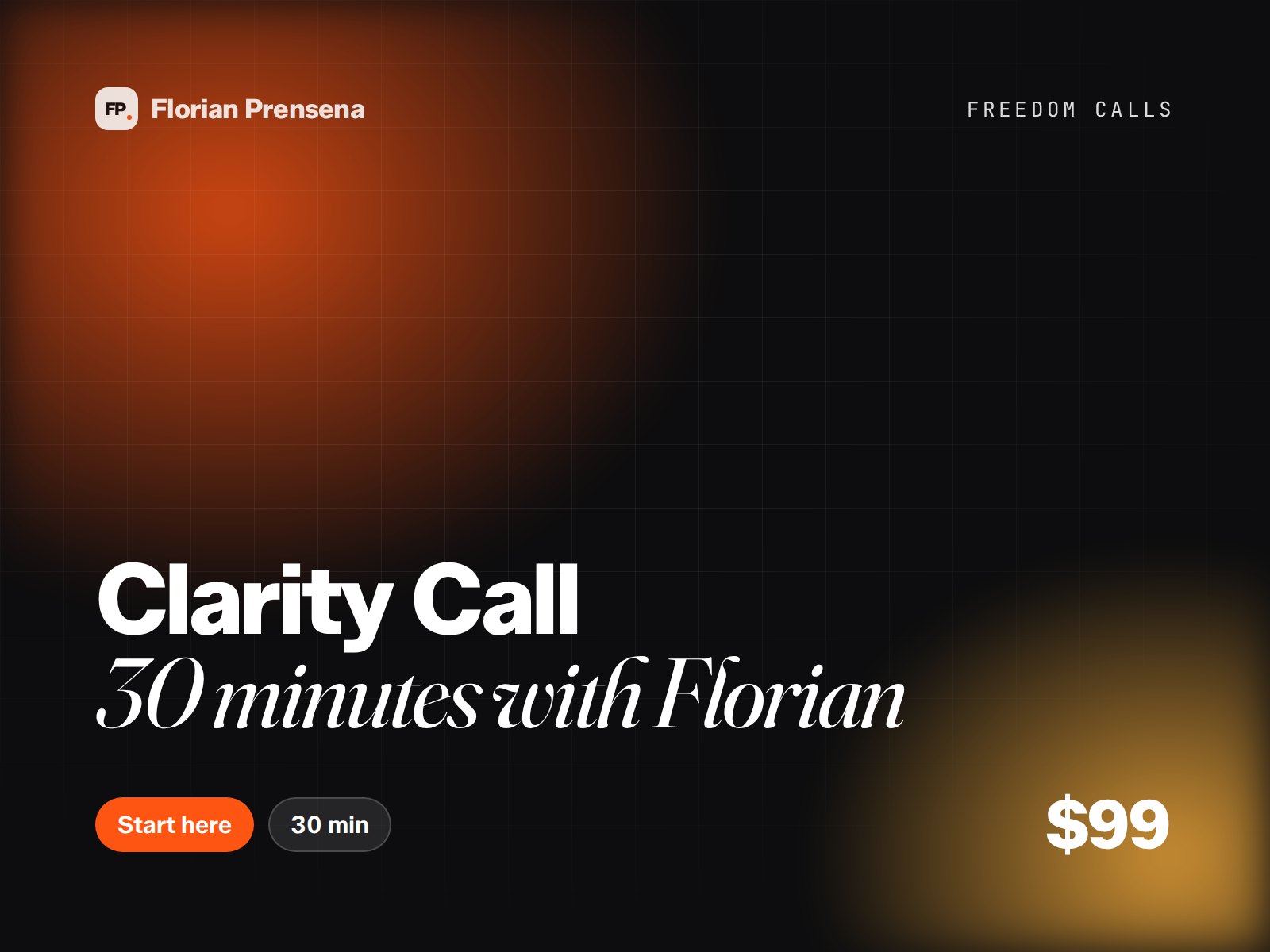 Clarity Call — 30 minutes with Florian