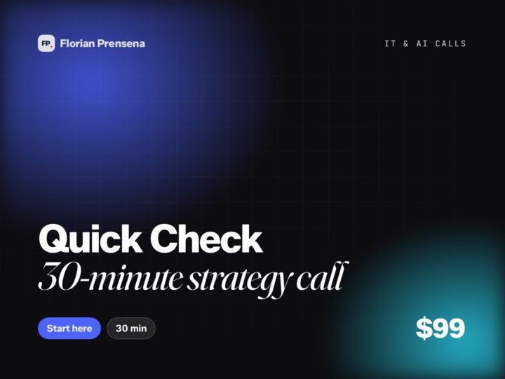 Quick Check — 30-minute strategy call