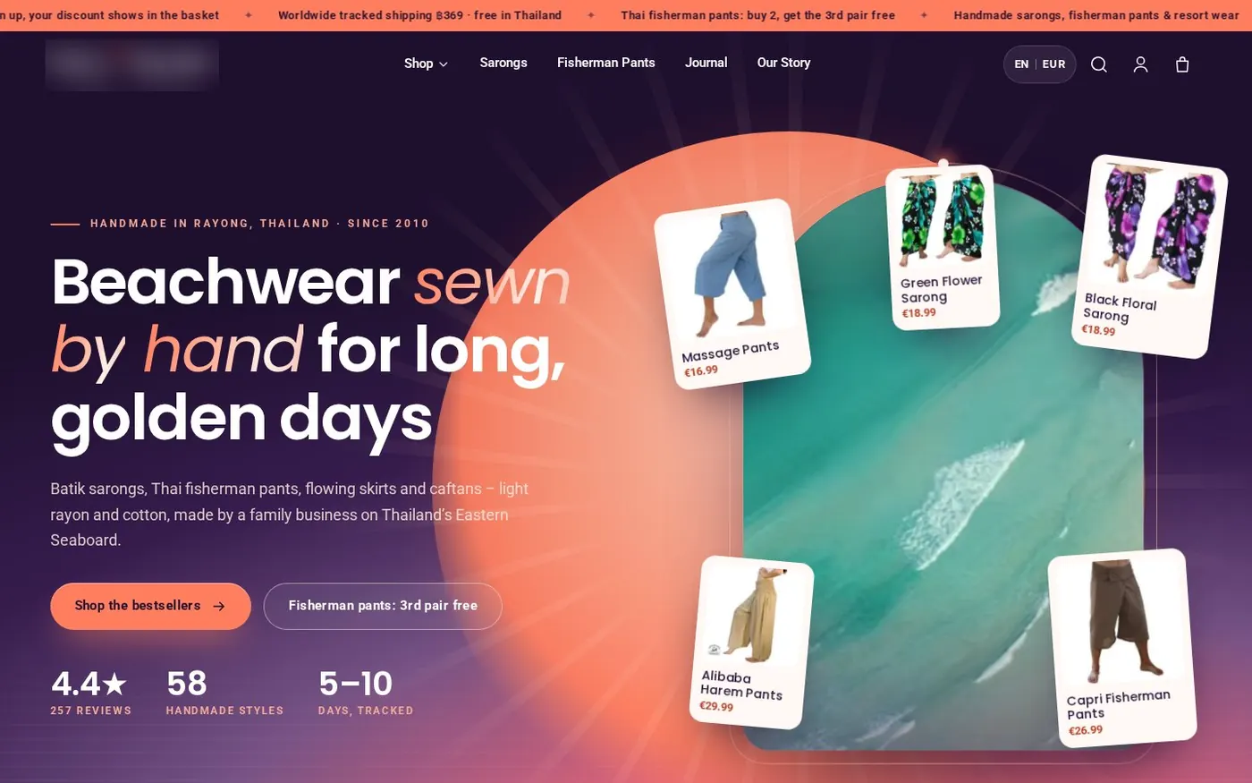 Online shop after the redesign