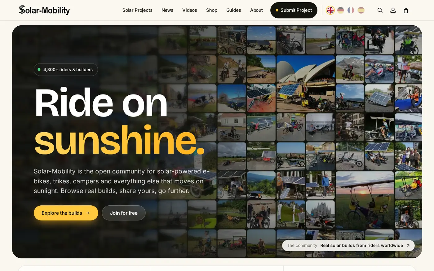 Solar-Mobility website